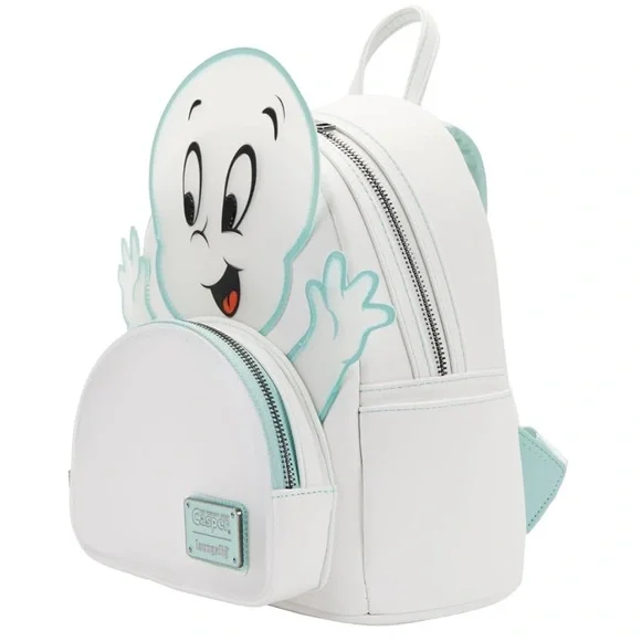NWT Loungefly Casper Friendly Ghosty Glow In Dark Faux Leather Mini Back Pack - Picture 3 of 12